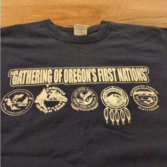 VTG Gathering of Oregon's First Nations Adult Medium Shirt Tribe Native Indians - Picture 2 of 6